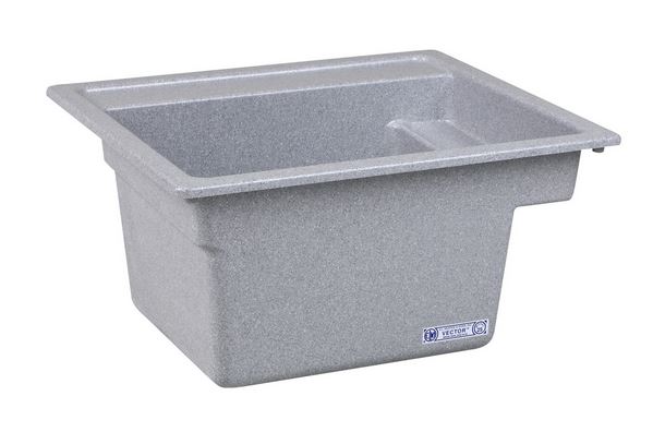 VECTOR LAUNDRY TUB SGL GREY GRAN