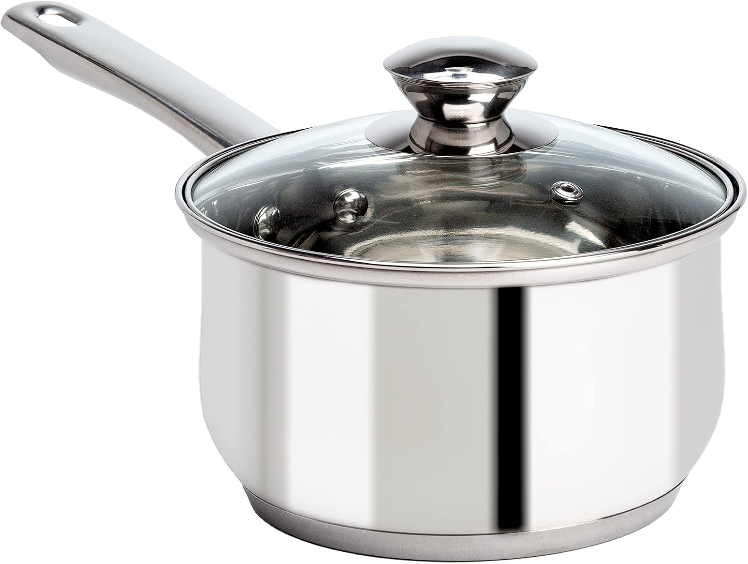 ECO 2qt PI SS SAUCEPAN W/GLSS LD