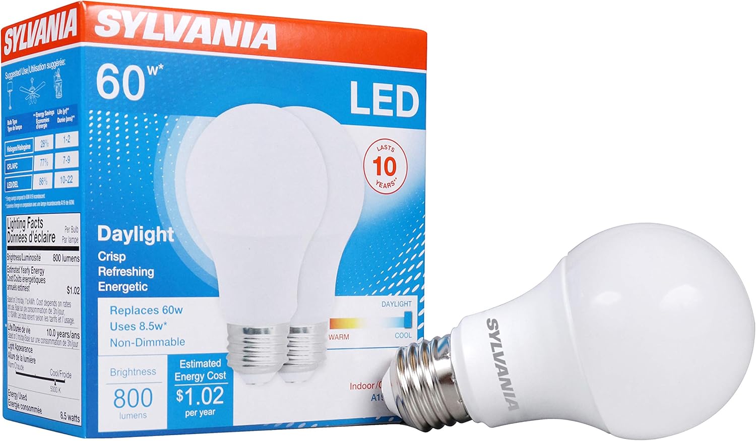 SYLVANIA 60W LED BULB  119