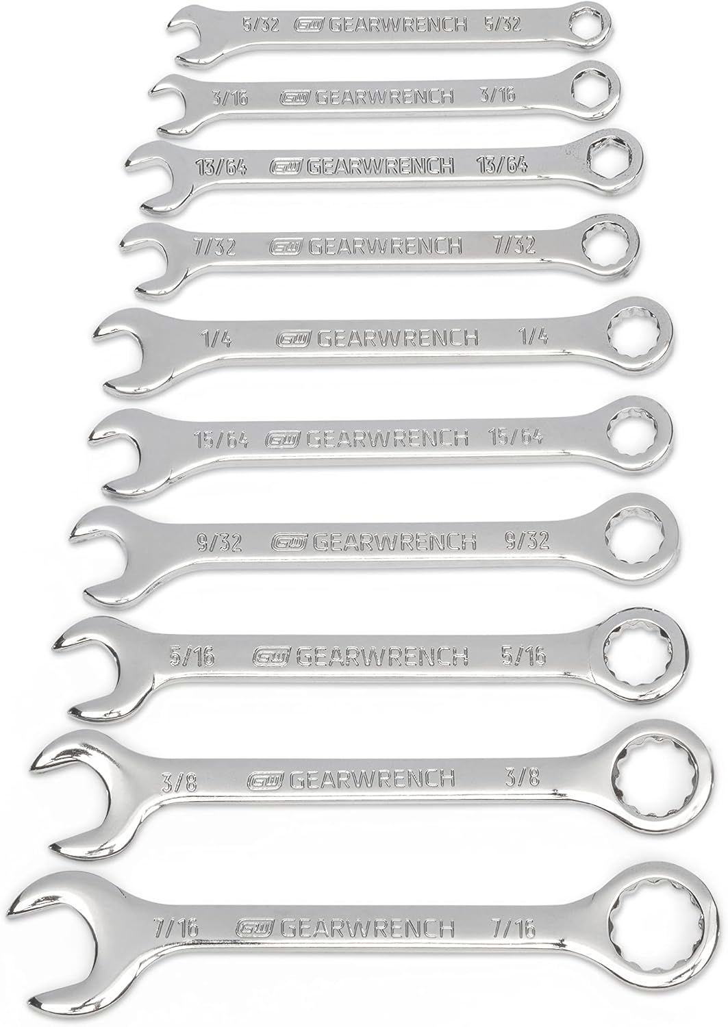 MIDGET WRENCH SET COMBO SAE