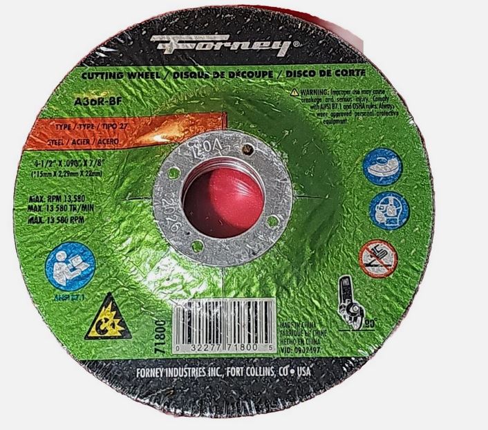 CUTOFF WHEEL TYPE27 4.5X.090IN