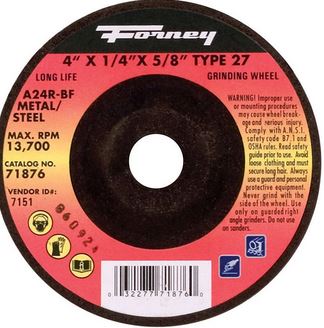 WHEEL GRIND TYP27 MTL4X1/8X5/8