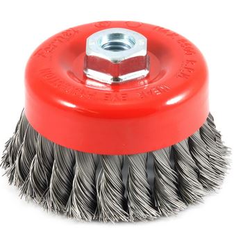 BRUSH CUP WIRE KNOT 4X.020IN