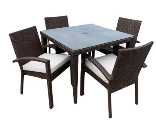ATLANTIS 5PC ARMCHAIR SQ DINING
