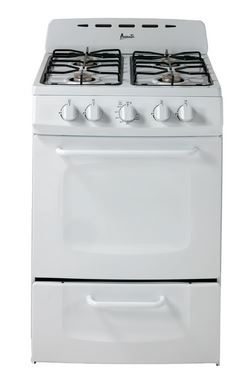 AVANTI 24" FREESTANDING GAS RANGE WHITE