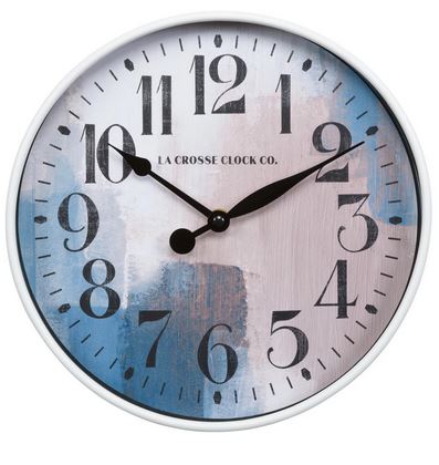 CLOCK WALL 10.8" BRUSHSTROKE