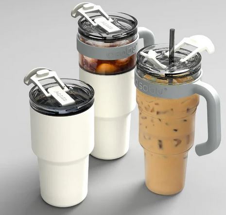 ASOBU TRAVEL MUG WHITE 34oz