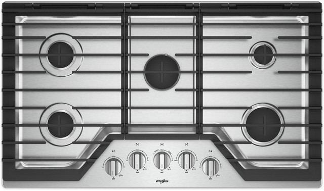 WHIRLPOOL GAS COOKTOP SS 36"