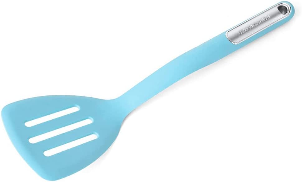KA SILICONE SLOTTED TURNER AQUA