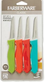 FABERWARE 4PC PARING KNIVES ASST