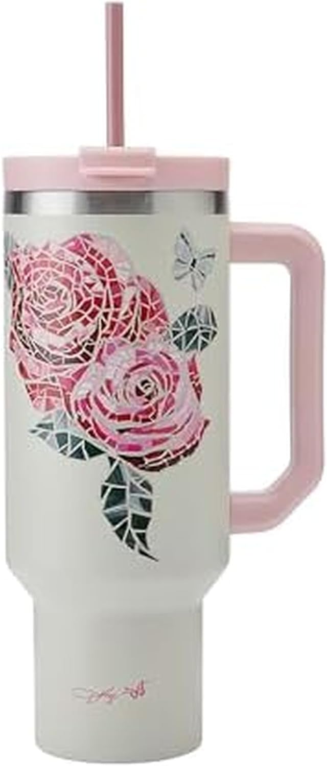 DOLLY 40z TUMBLER/HANDLE PNK