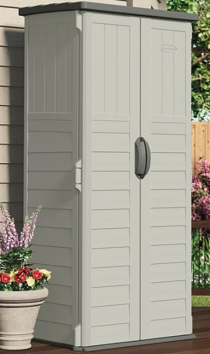 Suncast BMS1250 Storage Shed, 22 cu-ft Capacity, 27 in W x 67-1/2 in H Door,
