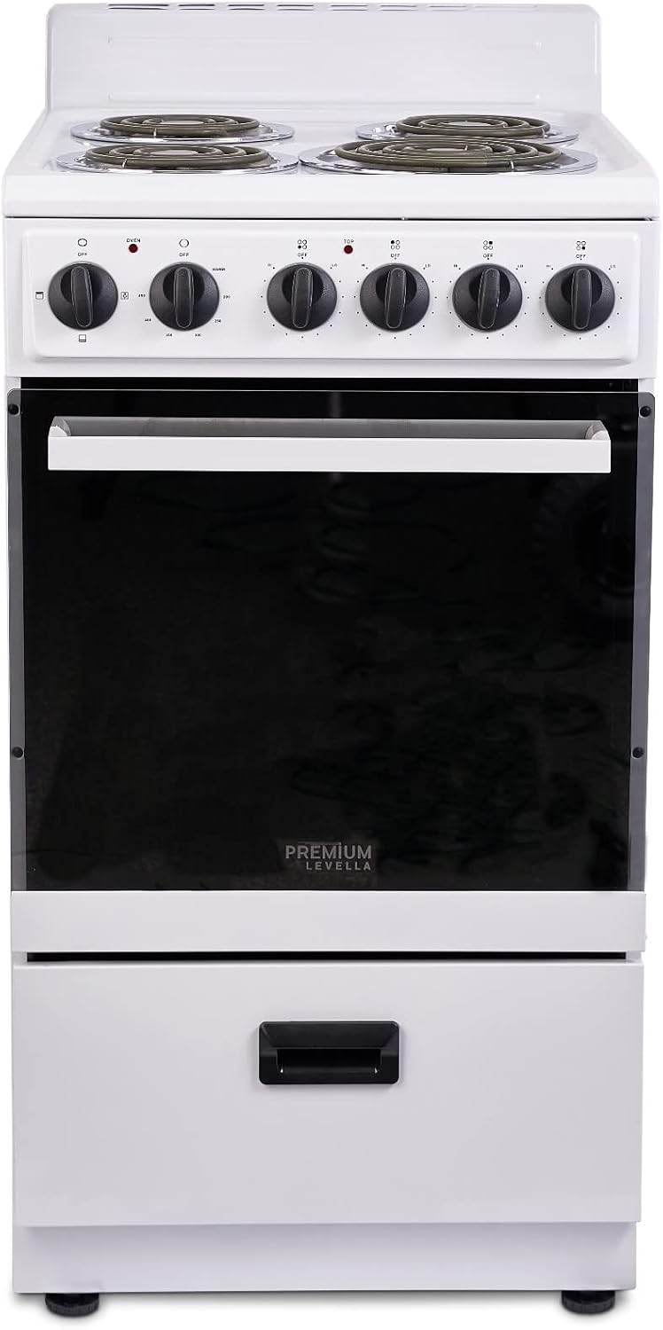 PREMIUM LEVELLA 20"WHT ELE STOVE