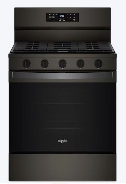 WHIRLPOOL 30"GAS RANGE BLK/SS