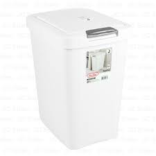 STERILITE W/BASKET TOUCH TOP WHT