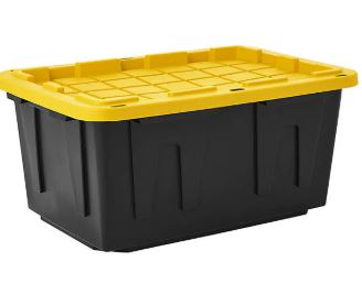 27GAL TOTE BLK&YELL STORAGE