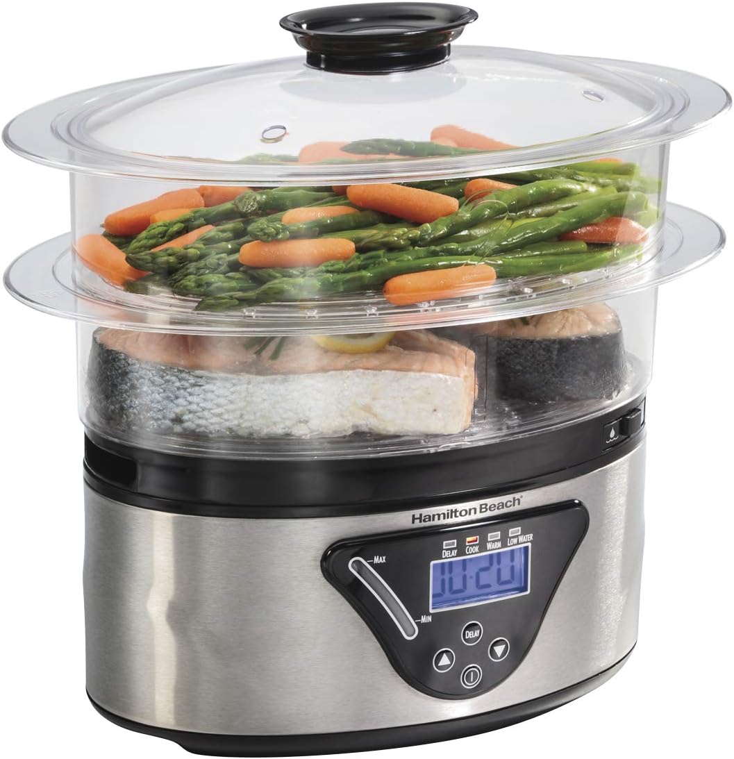 Hamilton Beach 5.5 Quart Digital Steamer, Black