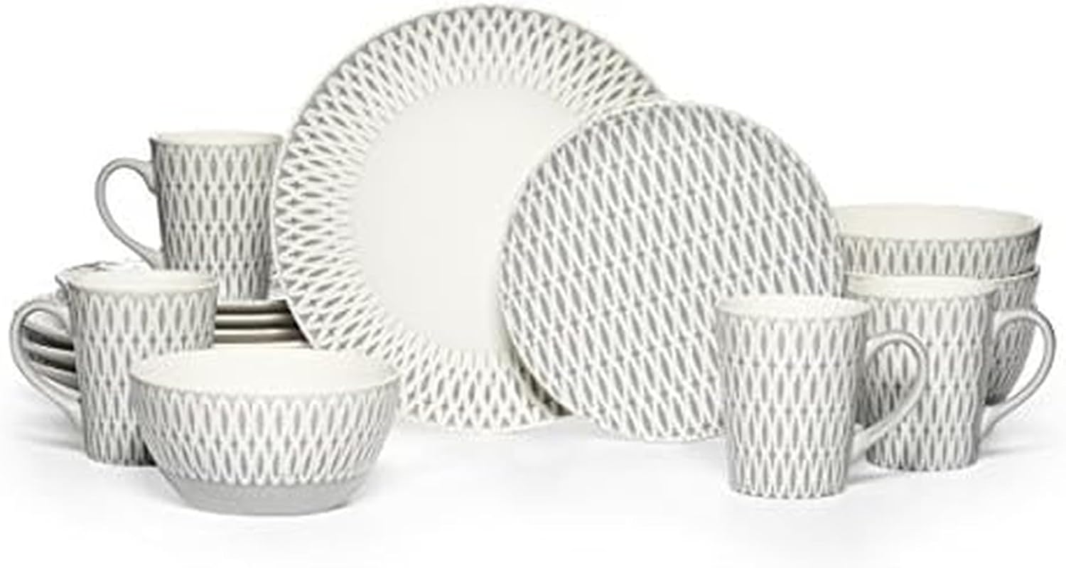 MKSA 16PC DINNER SET AURORA GRY