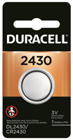 Duracell DL2430BPK Coin Cell Battery, Lithium, Manganese Dioxide, CR2430
