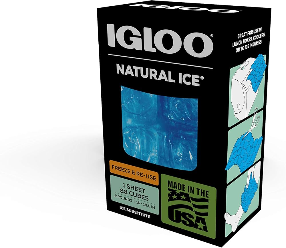 NATURAL ICE SHEET 88 CUBE BLUE