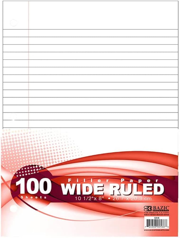 BAZIC W/R FILLER PAPER 100CT