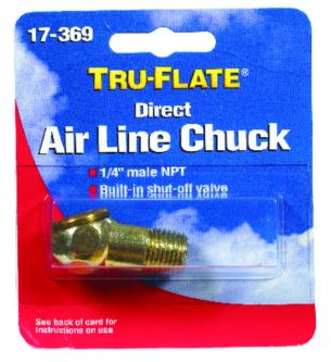 Tru-Flate 17-369 Ball Foot, Direct Air Line Chuck, 1/4 in MNPT