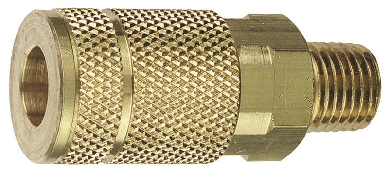 Tru-Flate 13-125 Coupler, 1/4 in MNPT, Brass