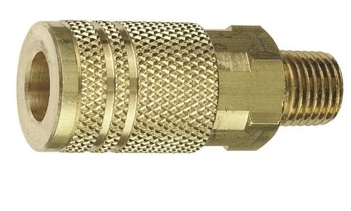 Tru-Flate 13-225 I/M-Style Coupler, 1/4 in MNPT, Brass