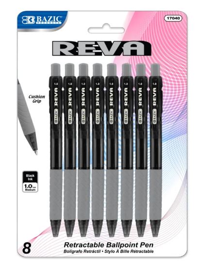 BAZIC REVA BLK RETRACTABLE PEN