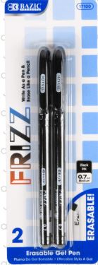 BAZIC FRZ BLK ERASABL GEL PEN 2p