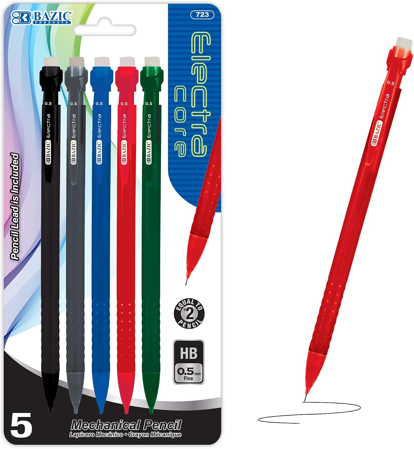 BAZIC ELECTRA MECH PENCIL 5pk