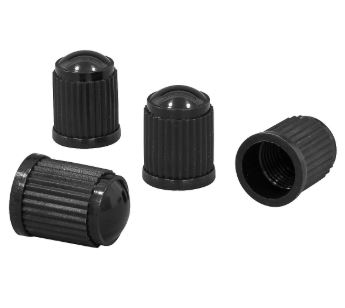 CKAuto Tire Valve Stem Caps, Black - 4pcs