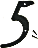 HY-KO PN-29/5 House Number, Character 5, 4 in H Character, Black Character