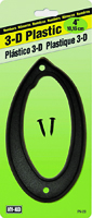 HY-KO PN-29/0 House Number, Character 0, 4 in H Character, Black Character