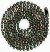 Jandorf 60352 Beaded Chain with Connector, 3 ft L, Rustic Bronze
