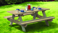 UPF 106116 Picnic Table, Pine Table, Southern Yellow