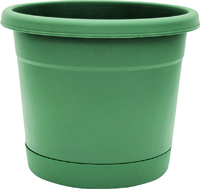 Southern Patio RR0824FE Rolled Rim Planter, 7.38 in H, Round, Plastic, Fern