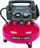 PORTER-CABLE C2002 Air Compressor, 6 gal Tank, 120 V, Iron
