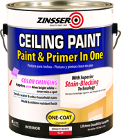 ZINSSER 260967 Ceiling Paint, Flat, Bright White, 1 gal Can