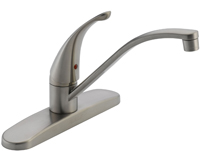 DELTA Peerless Tunbridge P188200LF Kitchen Faucet, 7-5/16 in H Spout, Chrome