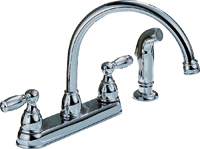 DELTA Peerless Claymore P299575LF Kitchen Faucet, 2-Faucet Handle, 11-1/2 in