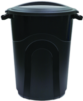 United Solutions TI0019 Trash Can, 32 gal Capacity, 26.34 in H, Snap-On Lid