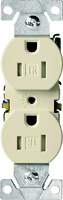 Eaton Wiring Devices TR270V Duplex Receptacle, 15 A, 2-Pole, 5-15R, Ivory