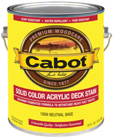 Cabot 1806 Decking Stain, Neutral Base, Low-Lustre, 1 gal