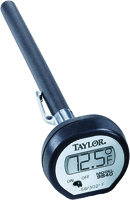 TAYLOR 9840 Compact Instant Read Thermometer, -58 to 302 deg F, LCD Display,