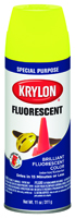 Krylon K03104007 Fluorescent Paint, Gloss, Lemon Yellow, 11 oz Can