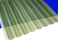 Suntuf 101931 Corrugated Panel, 12 ft L, 26 in W, 0.032 in, Polycarbonate,