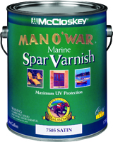 McCloskey Man O' War 7505 Marine Spar Varnish, Clear, Satin, 1 gal
