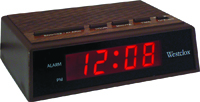 Westclox 22690 Electronic, Retro Alarm Clock, 0.6 in Display, LED Display