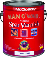 McCloskey Man O' War 7509 Marine Spar Varnish, Clear, Gloss, 1 gal